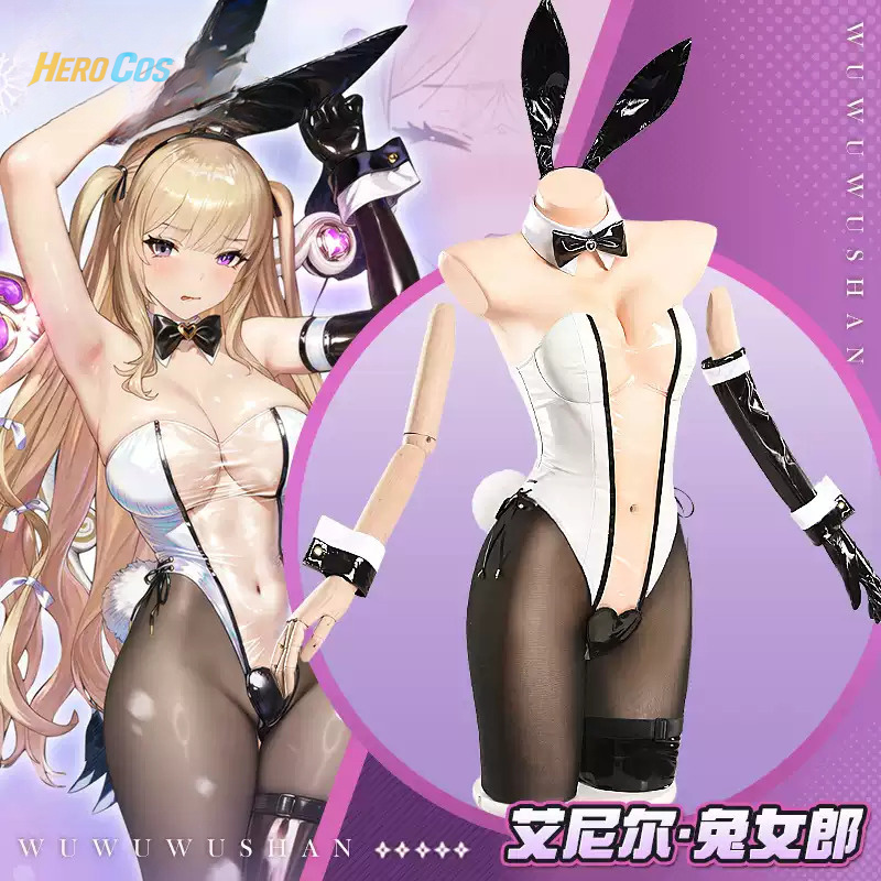 Anime Cosplay Jumpsuit - Game Browndust2 Aynil Cosplay Costume Bunny