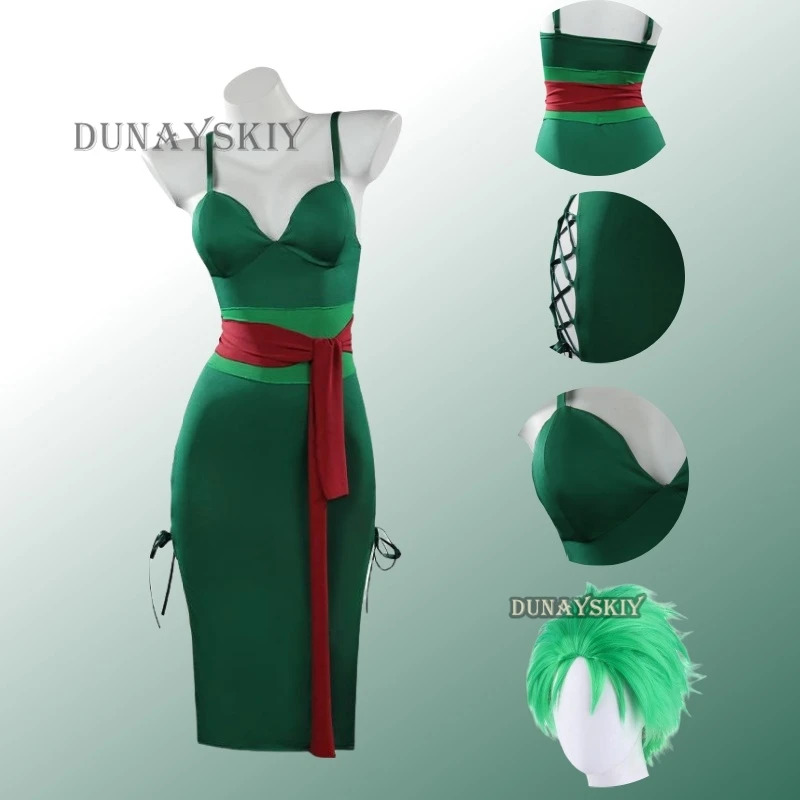 Anime Roronoa Zoro Cosplay Cos - Anime Zoro Cosplay Female ulasan dan harga