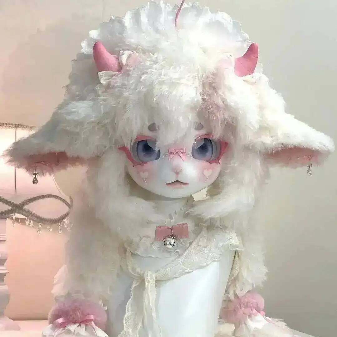 Handmade Kig Fursuit Head Cute - Anime Cosplay With Mask ulasan dan harga