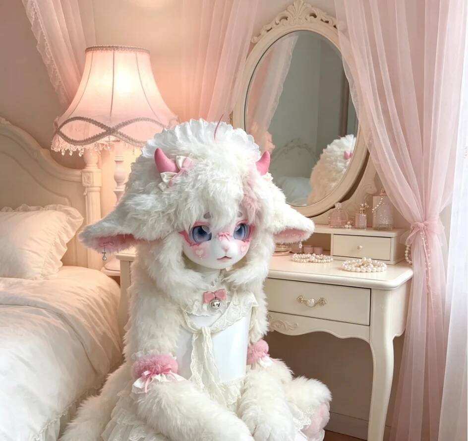 Handmade Kig Fursuit Head Cute - Anime Cosplay With Mask ulasan dan harga