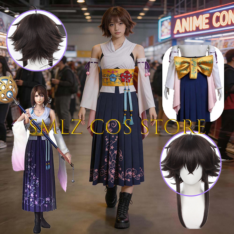 Smlz FFX Yuna Cosplay Anime FF - Anime Cosplay Ladies ulasan dan harga