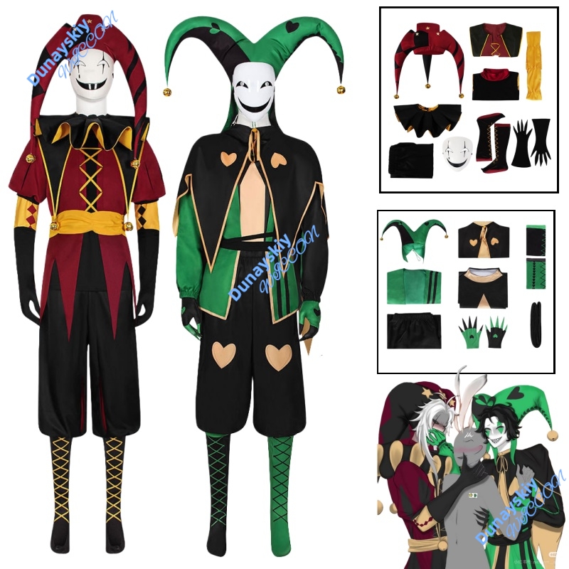 Mens Freak Circus Pierrot Clow - Anime Cosplay Expo 2025 ulasan dan harga