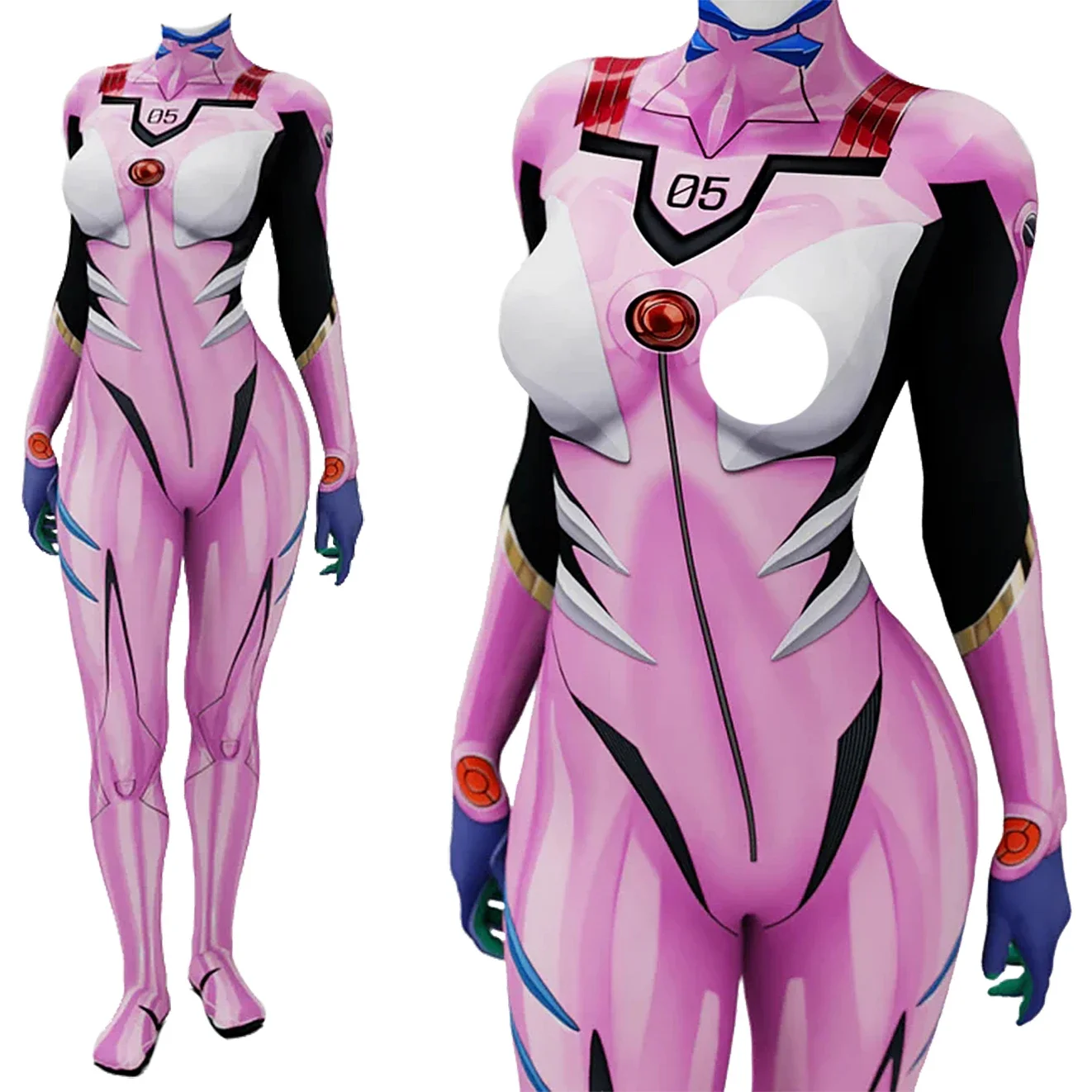 Anime EVA 05 Makinami Cosplay  - Anime Cosplay Jumpsuit ulasan dan harga