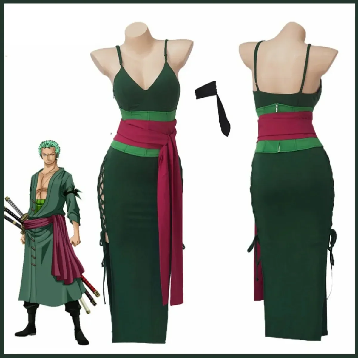 Anime Roronoa Zoro Cosplay Cos - Anime Zoro Cosplay Female ulasan dan harga