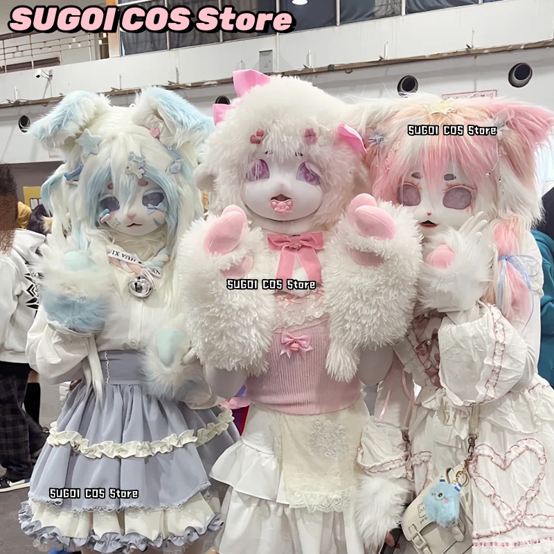 aBcSCS*Fursuit Head Kigurumi C - Anime Cosplay With Mask ulasan dan harga