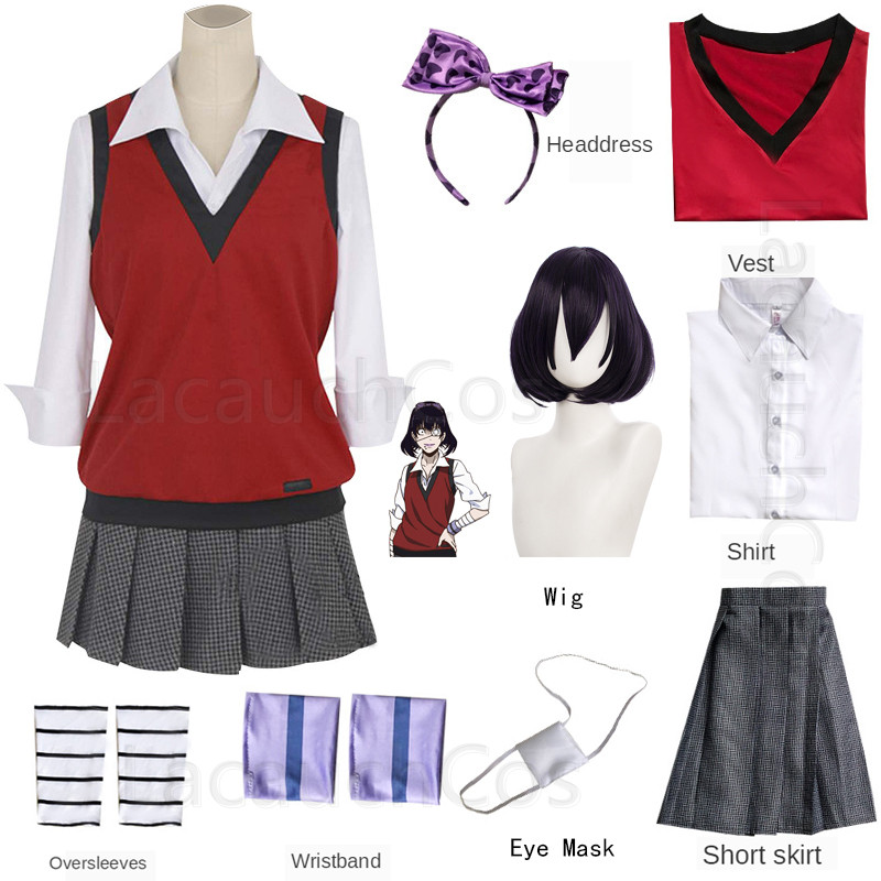 Jabami Yumeko Cosplay Compulsi - Anime Cosplay Kakegurui ulasan dan harga