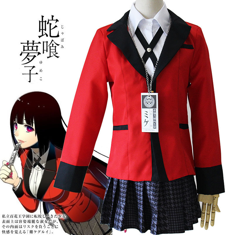 Jabami Yumeko Cosplay Compulsi - Anime Cosplay Kakegurui ulasan dan harga