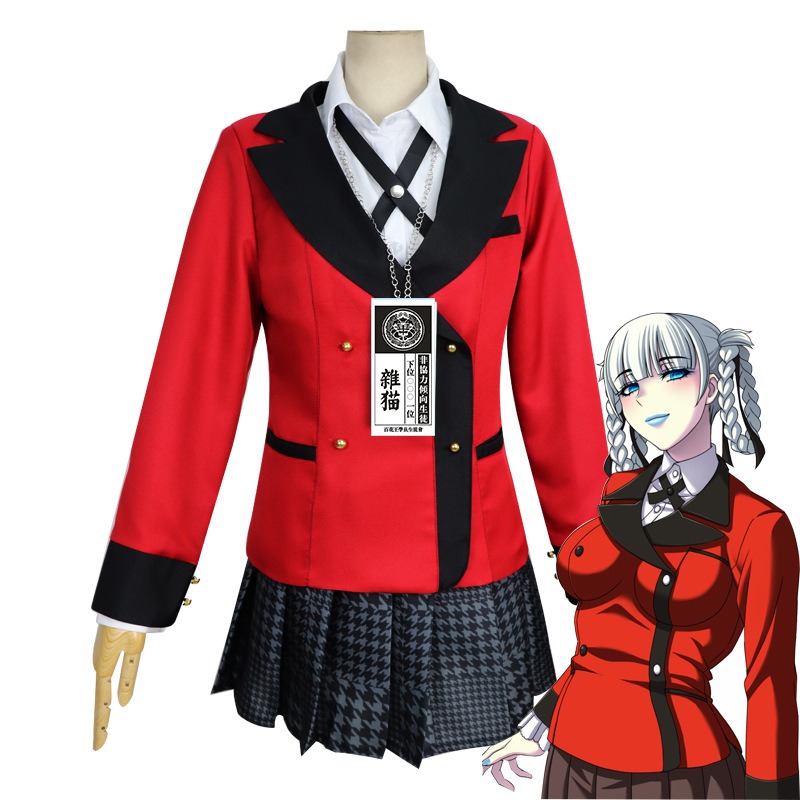 Jabami Yumeko Cosplay Costume  - Anime Cosplay Kakegurui ulasan dan harga